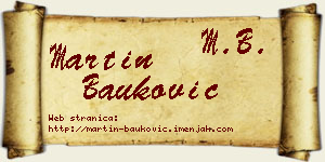 Martin Bauković vizit kartica